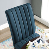 Motivate Channel Tufted Upholstered Fabric Dining Chair Set of 2 Blue EEI-3333-BLU