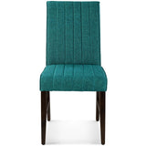 Motivate Channel Tufted Upholstered Fabric Dining Chair Set of 2 Teal EEI-3333-TEA