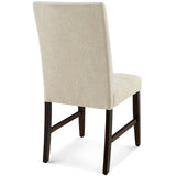 Promulgate Biscuit Tufted Upholstered Fabric Dining Chair Set of 2 Beige EEI-3335-BEI