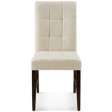 Promulgate Biscuit Tufted Upholstered Fabric Dining Chair Set of 2 Beige EEI-3335-BEI