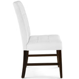 Promulgate Biscuit Tufted Upholstered Fabric Dining Chair Set of 2 White EEI-3335-WHI