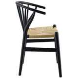 Flourish Spindle Wood Dining Side Chair Black EEI-3338-BLK