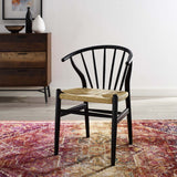 Flourish Spindle Wood Dining Side Chair Black EEI-3338-BLK