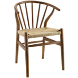 Flourish Spindle Wood Dining Side Chair Walnut EEI-3338-WAL