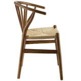 Flourish Spindle Wood Dining Side Chair Walnut EEI-3338-WAL