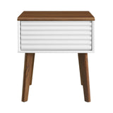 Render End Table Walnut White EEI-3345-WAL-WHI