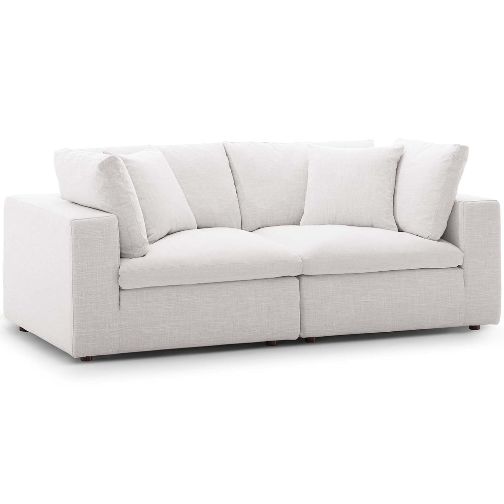 Commix Down Filled Overstuffed 2 Piece Sectional Sofa Set Beige EEI-3354-BEI