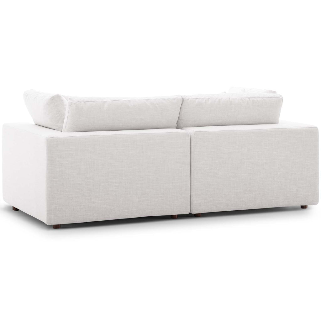 Commix Down Filled Overstuffed 2 Piece Sectional Sofa Set Beige EEI-3354-BEI