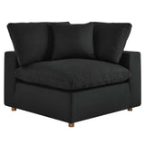 Modway Furniture Commix Down Filled Overstuffed 2 Piece Sectional Sofa Set XRXT Black EEI-3354-BLK