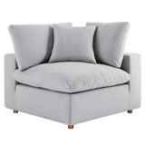 Modway Furniture Commix Down Filled Overstuffed 2 Piece Sectional Sofa Set XRXT Light Gray EEI-3354-LGR