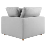 Modway Furniture Commix Down Filled Overstuffed 2 Piece Sectional Sofa Set XRXT Light Gray EEI-3354-LGR