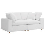 Modway Furniture Commix Down Filled Overstuffed 2 Piece Sectional Sofa Set XRXT Pure White EEI-3354-PUW