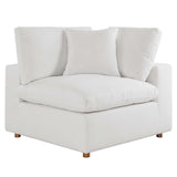 Modway Furniture Commix Down Filled Overstuffed 2 Piece Sectional Sofa Set XRXT Pure White EEI-3354-PUW