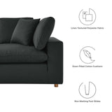Modway Furniture Commix Down Filled Overstuffed 3 Piece Sectional Sofa Set XRXT Black EEI-3355-BLK
