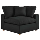 Modway Furniture Commix Down Filled Overstuffed 3 Piece Sectional Sofa Set XRXT Black EEI-3355-BLK