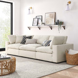 Modway Furniture Commix Down Filled Overstuffed 3 Piece Sectional Sofa Set XRXT Light Beige EEI-3355-LBG