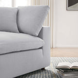 Modway Furniture Commix Down Filled Overstuffed 3 Piece Sectional Sofa Set XRXT Light Gray EEI-3355-LGR