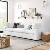 Modway Furniture Commix Down Filled Overstuffed 3 Piece Sectional Sofa Set XRXT Pure White EEI-3355-PUW