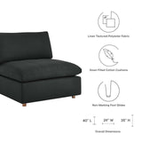 Modway Furniture Commix Down Filled Overstuffed 4 Piece Sectional Sofa Set XRXT Black EEI-3356-BLK