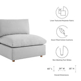 Modway Furniture Commix Down Filled Overstuffed 4 Piece Sectional Sofa Set XRXT Light Gray EEI-3356-LGR