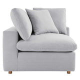 Modway Furniture Commix Down Filled Overstuffed 4 Piece Sectional Sofa Set XRXT Light Gray EEI-3356-LGR