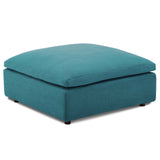 Commix Down Filled Overstuffed 4 Piece Sectional Sofa Set Teal EEI-3356-TEA