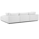 Commix Down Filled Overstuffed 4 Piece Sectional Sofa Set White EEI-3356-WHI