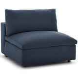 Commix Down Filled Overstuffed 4 Piece Sectional Sofa Set Azure EEI-3357-AZU