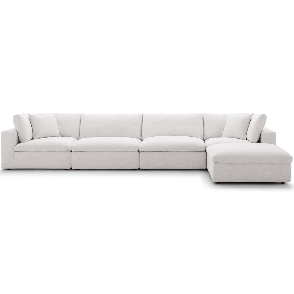 Commix Down Filled Overstuffed 5 Piece Sectional Sofa Set Beige EEI-3358-BEI