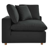 Modway Furniture Commix Down Filled Overstuffed 5 Piece Sectional Sofa Set XRXT Black EEI-3358-BLK
