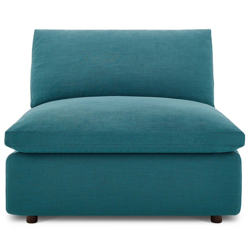 Commix Down Filled Overstuffed 5 Piece Sectional Sofa Set Teal EEI-3358-TEA