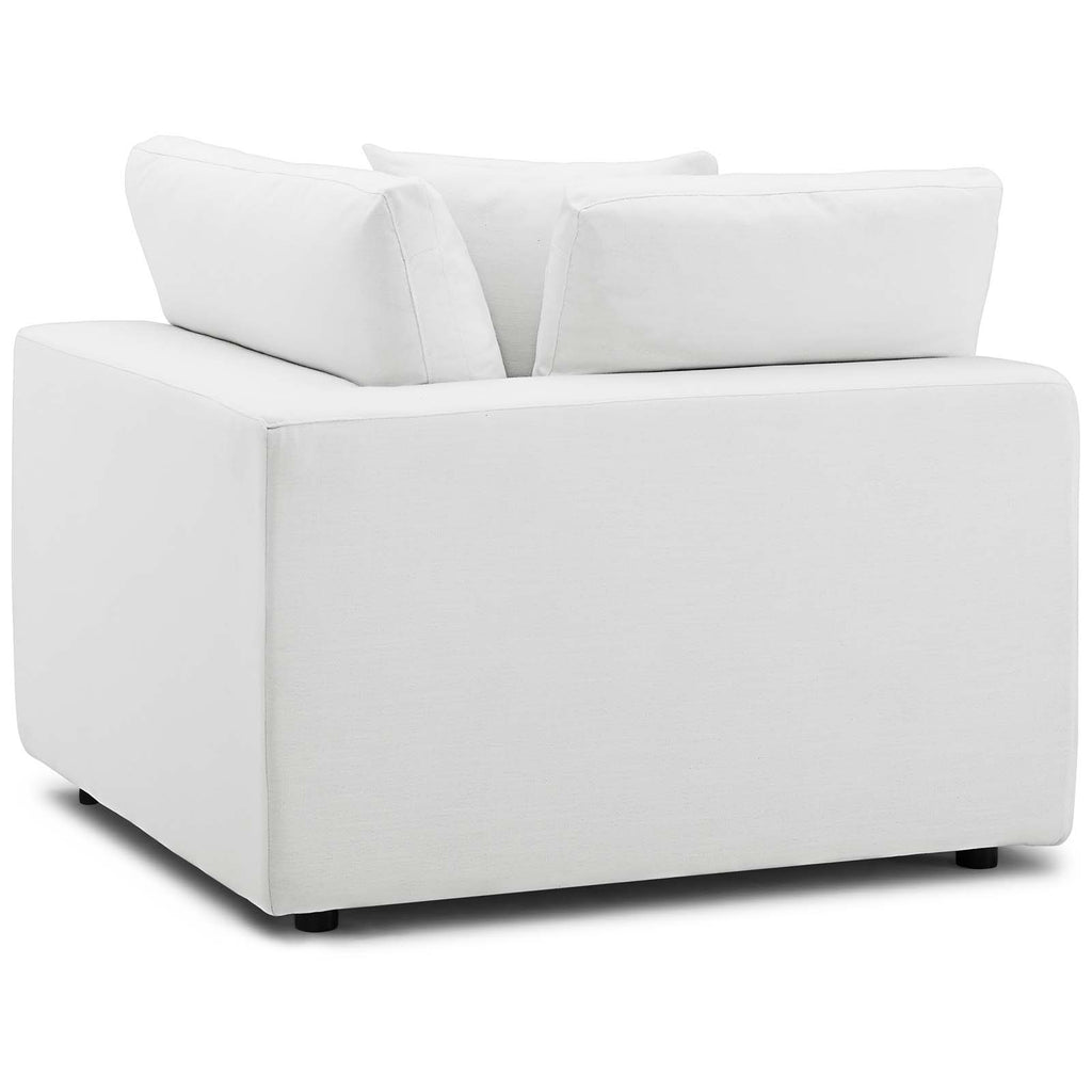 Commix Down Filled Overstuffed 5 Piece 5-Piece Sectional Sofa White EEI-3359-WHI