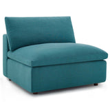Commix Down Filled Overstuffed 5-Piece Armless Sectional Sofa Teal EEI-3360-TEA