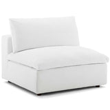 Commix Down Filled Overstuffed 5-Piece Armless Sectional Sofa White EEI-3360-WHI