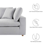 Modway Furniture Commix Down Filled Overstuffed 6 Piece Sectional Sofa Set 0423 Light Gray EEI-3361-LGR