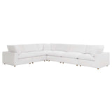 Modway Furniture Commix Down Filled Overstuffed 6 Piece Sectional Sofa Set 0423 Pure White EEI-3361-PUW