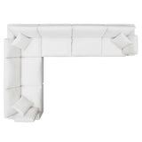 Modway Furniture Commix Down Filled Overstuffed 6 Piece Sectional Sofa Set 0423 Pure White EEI-3361-PUW