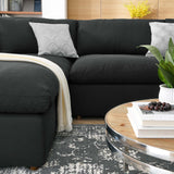 Modway Furniture Commix Down Filled Overstuffed 6-Piece Sectional Sofa XRXT Black EEI-3362-BLK