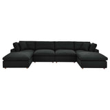 Modway Furniture Commix Down Filled Overstuffed 6-Piece Sectional Sofa XRXT Black EEI-3362-BLK