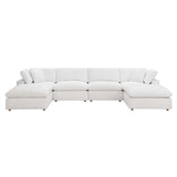Modway Furniture Commix Down Filled Overstuffed 6-Piece Sectional Sofa XRXT Pure White EEI-3362-PUW