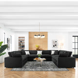 Modway Furniture Commix Down Filled Overstuffed 8-Piece Sectional Sofa XRXT Black EEI-3363-BLK