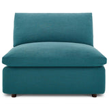 Commix Down Filled Overstuffed 8-Piece Sectional Sofa Teal EEI-3363-TEA