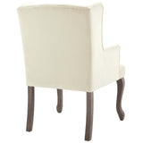 Realm French Vintage Dining Performance Velvet Armchair Ivory EEI-3366-IVO