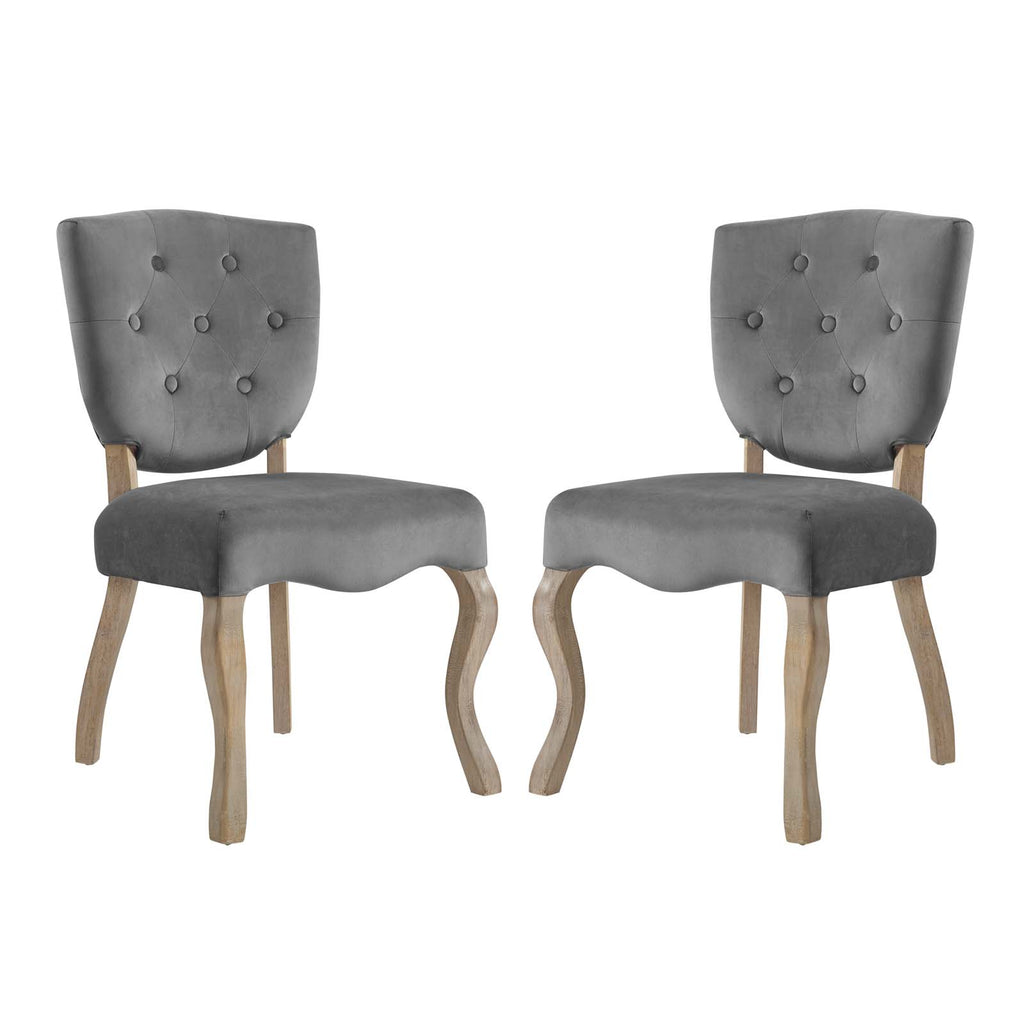 Array Dining Side Chair Set of 2 Gray EEI-3381-GRY