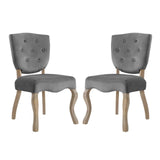 Array Dining Side Chair Set of 2 Gray EEI-3381-GRY