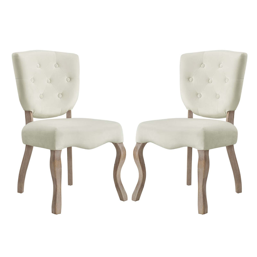 Array Dining Side Chair Set of 2 Ivory EEI-3381-IVO