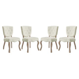 Array Dining Side Chair Set of 4 Ivory EEI-3382-IVO