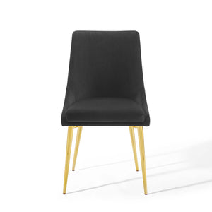 Viscount Modern Accent Performance Velvet Dining Chair Black EEI-3416-BLK