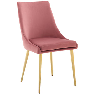 Viscount Modern Accent Performance Velvet Dining Chair Dusty Rose EEI-3416-DUS