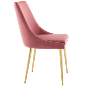 Viscount Modern Accent Performance Velvet Dining Chair Dusty Rose EEI-3416-DUS